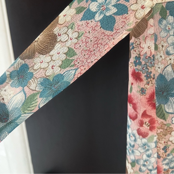 Vintage 70s Scruples California Floral Tie Back Dress - Picture 6 of 10